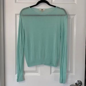 Long sleeve turquoise sweater
